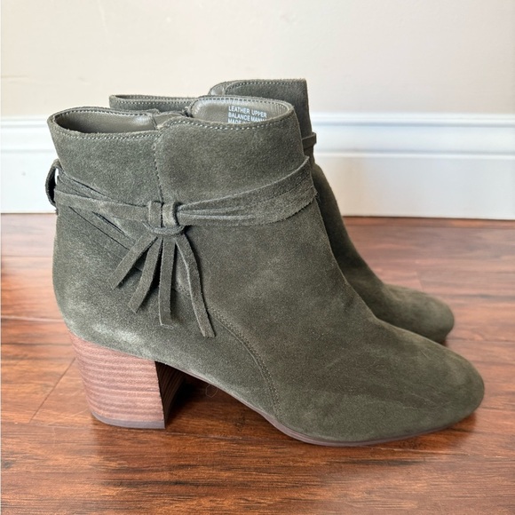 Olive Green Jenna Suede Ankle Boots by Violet & Red-Size 8M - Picture 4 of 12